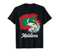 Drapeau de pêche au Thon des Maldives Motif océan T-Shirt