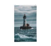 Drapeau de phare océan 3 x 5 pieds intérieur avec œillets vertical double face drapeau de jardin art mural affiche à suspendre grande bannière signe drapeaux de maison de cour pour l'extérieur