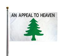 Drapeau de pin vert, drapeau de jardin de la révolution américaine, drapeaux de 1,2 m avec motif de pin, tapisserie décorative colorée avec 2 œillets en laiton pour mur, porte, arbre, barre