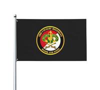 Drapeau de Pirate 90X150cm, 3e régiment de cavalerie blindée Renforcé Drapeaux Résistant à la Décoloration Bannière Extérieure pour Balcon Maison Fête