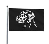 Drapeau de Pirate 90X150cm, Chienne maman dogue allemand Décoratifs Drapeau avec œillets Suspendus Fanion pour Événements Bar Balcon