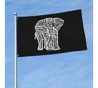 Drapeau de Pirate 90X150cm, Éléphant rouge d'Alabama Décoratifs Drapeaux avec œillets Bannière Extérieure pour Anniversaire Extérieur manif