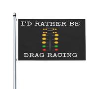 Drapeau de Pirate 90X150cm, Je préférerais faire du drag racing avec œillets Drapeaux Renforcé Flags pour Anniversaire Fête Maison