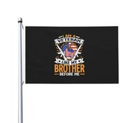 Drapeau de Pirate 90X150cm, Je suis un vétéran comme mon père avant moi avec œillets Drapeaux Décoratifs Bruant pour Maison manif Célébration
