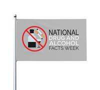 Drapeau de Pirate 90X150cm, La Semaine nationale d'information sur les drogues et l'alcool est célébrée chaque année Résistants aux Intempéries Drapeaux Renforcé Flags pour Célébration