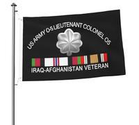 Drapeau de Pirate 90X150cm, Lieutenant-colonel O-5 de l'armée américaine, vétéran d'Irak et d'Afghanistan Décoratifs Drapeaux Double Couture Bannière Extérieure pour Balcon Célébration