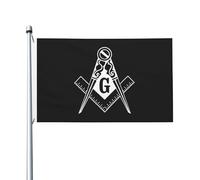 Drapeau de Pirate 90X150cm, Symboles maçonniques Couleurs Vives Drapeaux Personnalisé Suspendus Fanion pour manif Anniversaire Extérieur