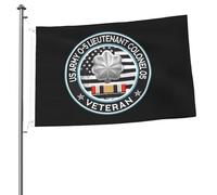 Drapeau de Pirate 90X150cm, Vétéran de l'armée américaine en Irak, lieutenant-colonel O-5 de l'armée américaine O5 Couleurs Vives Drapeaux Double Couture Bannière Extérieure pour Bar manif