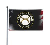 Drapeau de Pirate 90X150cm, Vétéran de l'armée américaine Vétéran de la police militaire avec œillets Drapeaux Double Couture Flags pour Anniversaire manif Maison
