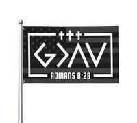Drapeau De Pirate Avec Œillets, Dieu Est Plus Grand Que Les Hauts Et Les Bas Croix De Jésus Décoratifs Bruant Pour Restaurant Célébration Drapeaux 90X150Cm