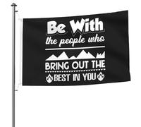 Drapeau De Pirate Avec Œillets Drapeaux Camping Soyez Avec Les Gens Qui Font Ressortir Le Meilleur De Vous-Même Couleurs Vives Suspendus Fanion Pour Décorations Manif Bar 90X150Cm