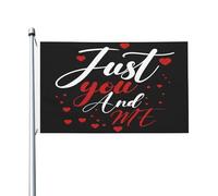 Drapeau De Pirate Avec Œillets Drapeaux Juste Toi Et Moi, Le Jour De L'Amour Double Couture Bannière Extérieure Pour Célébration Anniversaire Restaurant 90X150Cm