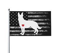 Drapeau de Pirate Berger allemand au grand cœur Drapeaux 90X150cm | Couleurs Vives Bunting Personnalisé Drapeau Corsaire pour Événements manif Bar