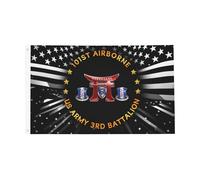 Drapeau De Pirate Couleurs Vives Drapeaux 3E Bataillon Du 187E Régiment D'Infanterie Américain, Iron Rakkasans Double Couture Bruant Pour Jardin Décorations Balcon 90X150Cm