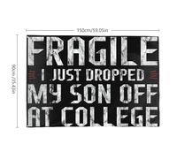 Drapeau De Pirate Couleurs Vives Drapeaux Manipulez Avec Précaution Je Viens De Laisser Tomber Mon Petit Ange Avec Œillets Suspendus Fanion Pour Décorations Fête Jardin 90X150Cm