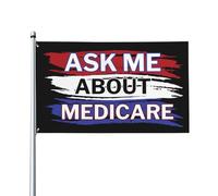 Drapeau De Pirate Couleurs Vives, Posez-Moi Des Questions Sur Medicare Personnalisé Bannière Extérieure Pour Bar Jardin Drapeaux 90X150Cm