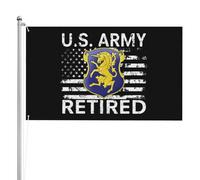 Drapeau De Pirate Décoratifs Drapeaux 6E Régiment De Cavalerie À La Retraite De L'Armée Américaine Renforcé Bruant Pour Manif Anniversaire Balcon 90X150Cm