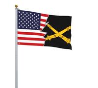 Drapeau De Pirate Double Couture, Collier D'Artillerie De Campagne De L'Armée Américaine En Laiton Et En Amérique Renforcé Suspendus Fanion Pour Restaurant Jardin Drapeaux 90X150Cm