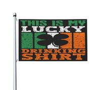 Drapeau De Pirate Double Couture Drapeaux C'Est Mon T-Shirt Porte-Bonheur Irlandais Renforcé Bruant Pour Décorations Manif Balcon 90X150Cm