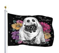 Drapeau De Pirate Double Couture Drapeaux Halloween : Un Bonbon Ou Un Sort Amusant Avec Œillets Suspendus Fanion Pour Balcon Maison Anniversaire 90X150Cm