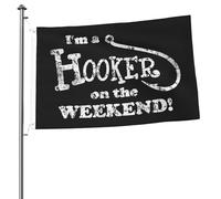 Drapeau De Pirate Double Couture Drapeaux Je Suis Une Prostituée Le Week-End Couleurs Vives Suspendus Fanion Pour Célébration Restaurant Balcon 90X150Cm