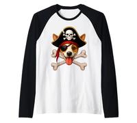 Drapeau de pirate Jolly Roger pour Halloween, garçons et filles Manche Raglan