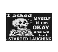 Drapeau De Pirate Personnalisé Drapeaux Je Me Suis Demandé Si J'Allais Bien Et Nous Avons Tous Les Deux Commencé À Rire Avec Œillets Bannière Extérieure Pour Manif Événements Jardin 90X150Cm