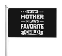 Drapeau De Pirate Personnalisé Drapeaux Je Suis L'Enfant Préféré De Ma Belle-Mère Double Couture Bannière Extérieure Pour Restaurant Décorations Bar 90X150Cm