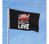 Drapeau De Pirate Renforcé Drapeaux 4 Juillet Terre Que J'Aime Double Couture Bruant Pour Extérieur Anniversaire Bar 90X150Cm