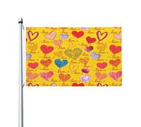 Drapeau De Pirate Résistant À La Décoloration Drapeaux Joyeuses Saint Valentin, Tout Ce Dont Vous Avez Besoin, C'Est De Cœurs D'Amour Personnalisé Suspendus Fanion Pour Bar Manif 90X150Cm