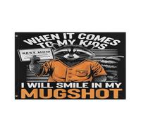 Drapeau De Pirate Résistant À La Décoloration Drapeaux Quand Il S'Agit De Mon Enfant, Je Sourirai Sur Ma Photo D'Identité Double Couture Bruant Pour Intérieur Décorations Fête 90X150Cm