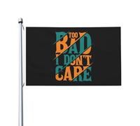 Drapeau De Pirate Résistants Aux Intempéries, Dommage Que Je M'En Fiche Renforcé Bruant Pour Décoration Maison Drapeaux 90X150Cm