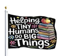 Drapeau De Pirate Résistants Aux Intempéries Drapeaux Aider Les Petits Humains À Faire De Grandes Choses Pré-Éducateur Personnalisé Bannière Extérieure Pour Intérieur Balcon 90X150Cm