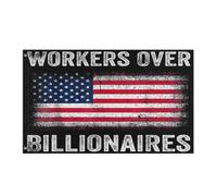 Drapeau De Pirate Résistants Aux Intempéries Drapeaux Les Travailleurs Plutôt Que Les Milliardaires, Un Dicton Rétro Amusant Personnalisé Suspendus Fanion Pour Extérieur Bar 90X150Cm