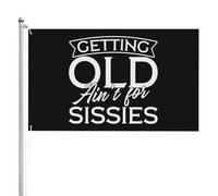 Drapeau De Pirate Résistants Aux Intempéries Drapeaux Vieillir, C'Est Pas Pour Les Mauviettes Double Couture Bruant Pour Extérieur Jardin Célébration 90X150Cm