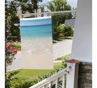 Drapeau de plage transparent de sable de mer 61 x 91 cm pour extérieur et intérieur - Pour le printemps, l'été, l'automne, l'hiver - Drapeaux de jardin avec œillets verticaux double face pour