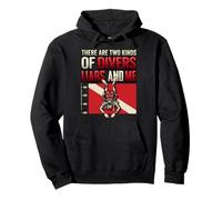 Drapeau de plongée avec Inscription « There are Two Kinds of Divers » Sweat à Capuche