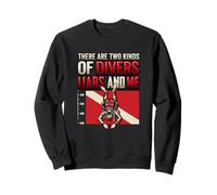 Drapeau de plongée avec Inscription « There are Two Kinds of Divers » Sweatshirt