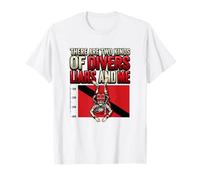 Drapeau de plongée avec Inscription « There are Two Kinds of Divers » T-Shirt