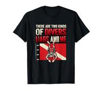 Drapeau de plongée avec Inscription « There are Two Kinds of Divers » T-Shirt