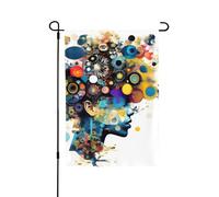 Drapeau de porche à intelligence artificielle double face 71 x 102 cm, bannière d'extérieur durable pour jardin, pelouse, décoration saisonnière