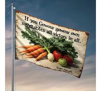 Drapeau de porche Cultivez vos propres légumes pour la victoire en tous! Drapeaux de chambre pour filles drapeaux pour adolescents (30 x 45 cm)