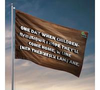 Drapeau de porche « One Day When Children » - Drapeau cool pour dortoir - Accessoires de chambre à coucher (60 x 90 cm)