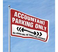 Drapeau de porche pour comptable Parking uniquement Drapeau Mancave Accessoires Hommes Drapeaux drôles de dortoir (taille : 120 x 180 cm)