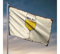 Drapeau de porche vin blanc : I Wanted Red, But Everyone Else My White And I Didn'T Fit In. Drapeau cool pour dortoir Accessoires de chambre (120 x 180 cm)