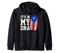 Drapeau de Porto Rico avec Inscription « It's in My DNA » Patriotique de Puerto Rican Pride Sweat à Capuche