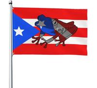 Drapeau de Porto Rico, bannière de 1,2 m x 1,8 m, décoration extérieure pour patio, pelouse et jardin, couleurs vives et résistantes à la décoloration