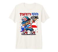 Drapeau de Porto Rico Cool Hip Hop Dabbing Boy pour Enfants garçons T-Shirt Haut de Gamme