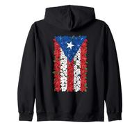 Drapeau de Porto Rico Floral Wildflower Puerto Rican Pride Sweat à Capuche