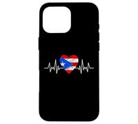 Drapeau de Porto Rico Heartbeat Pride Grunge Drapeau portoricain Coque pour iPhone 16 Pro Max